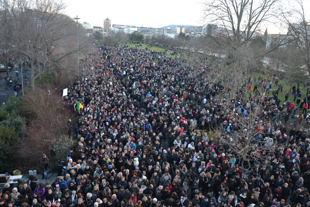 Manif liberté de la presse Clermont-Ferrand 2015